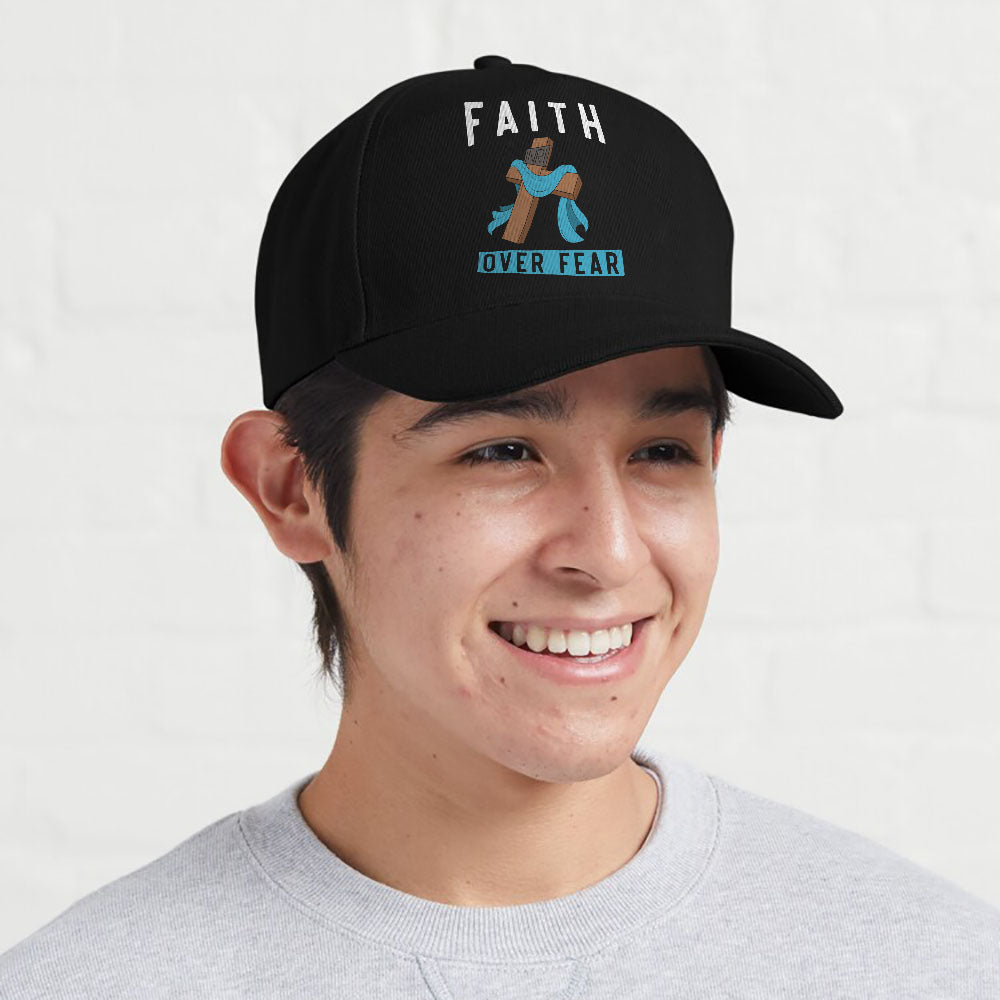 Faith Over Fear Christian Prayer Jesus Devotee Jesus Cap