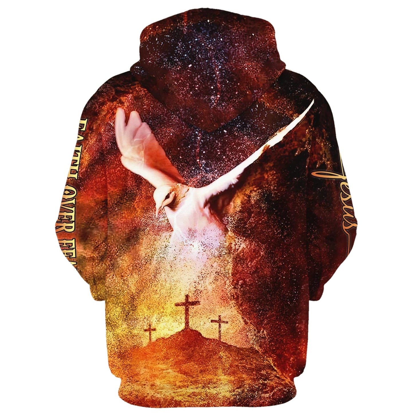 Faith Over Fear Jesus Hoodies - Jesus Hoodie - Men & Women Christian Hoodie - 3D Printed Hoodie
