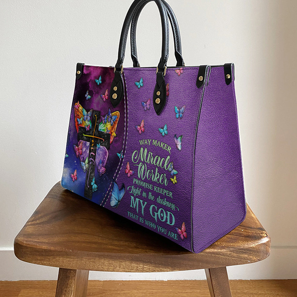 Faith Way Maker 2 Leather Bag - Women's Pu Leather Bag - Gift For Grandmothers