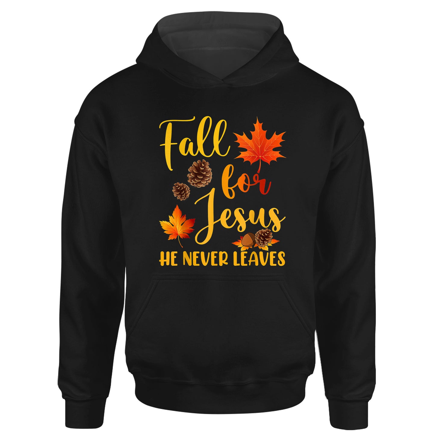 Fall For Jesus He Never Leaves Autumn Christian Prayers T-Shirt