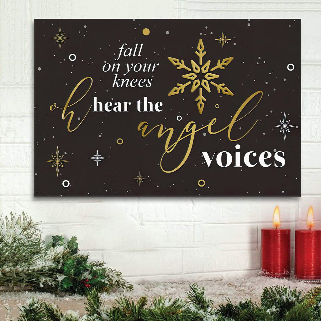 Fall On Your Knees Oh Hear The Angels Voices Christmas Wall Art Canvas - Religious Canvas Painting