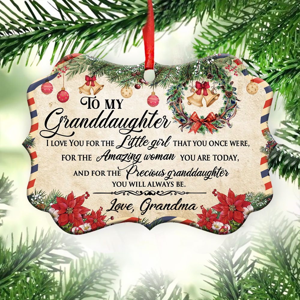 Family Christmas Letter Grandma To Granddaughter Ornament - Christmas Ornament - Ciaocustom