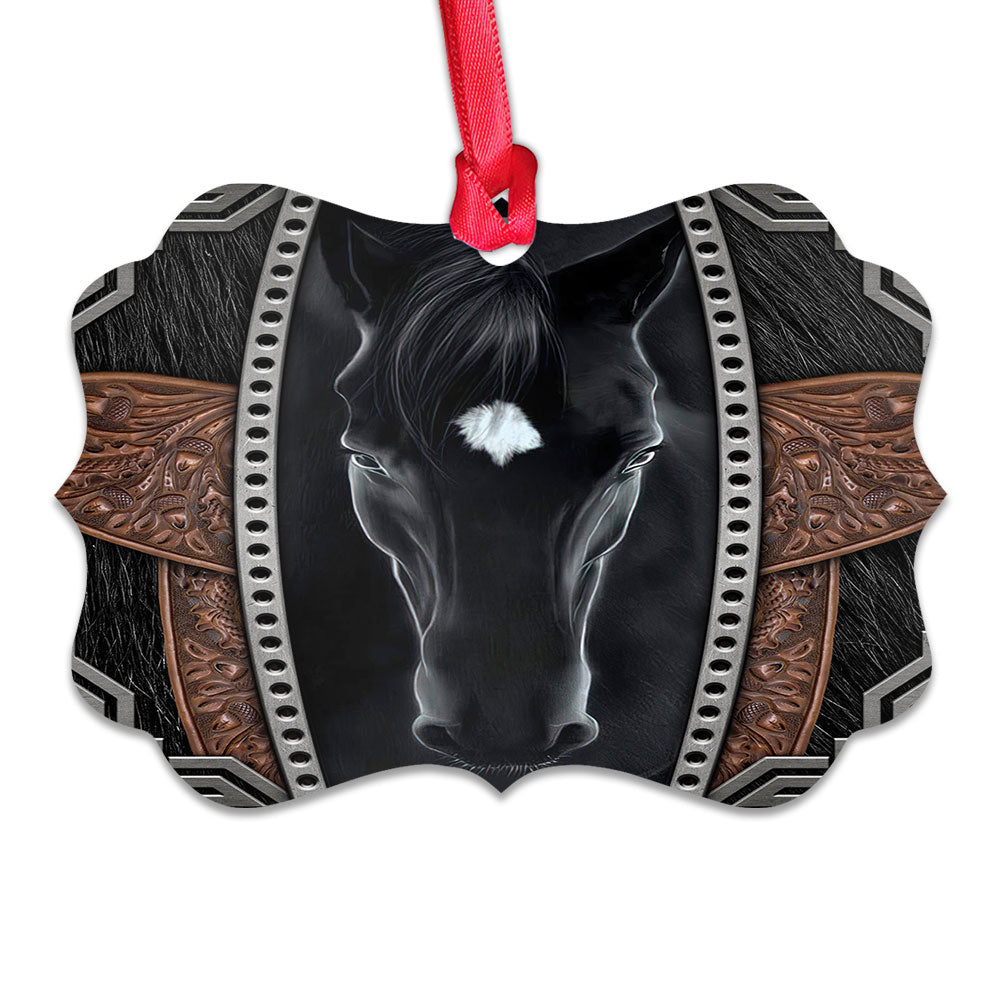 Farm Black Horse Beauty Ornament - Christmas Ornament - Ciaocustom