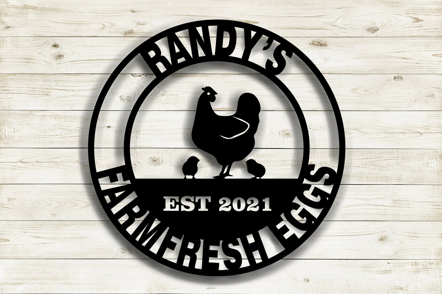 Farm Fresh Eggs Metal Wall Sign Custom Farm Sign Custom Ranch Sign Custom Outdoor Ranch Sign Farm Entrance Sign Chicken Home Signs