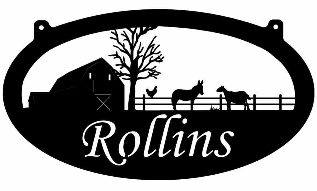 Farm Sign Barn Fence Donkey Goat Metal Sign Metal Wall Art Metal House Sign Metal Farm Signs Farmer Gifts