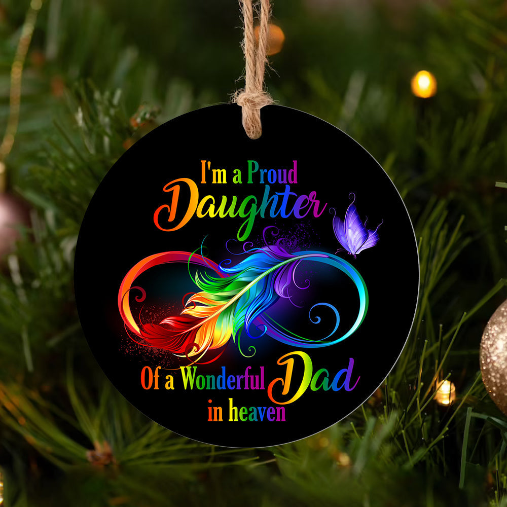 Father In Heaven Ceramic Circle Ornament - Decorative Ornament - Christmas Ornament