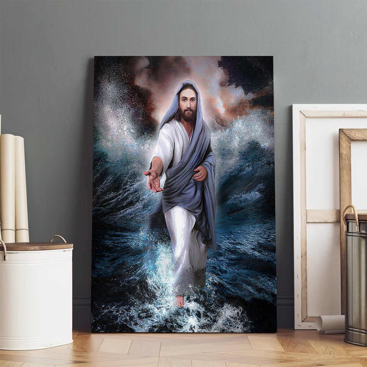 Focus On Me Not The Storm Canvas Wall Art - Jesus Canvas Pictures - Christian Wall Art