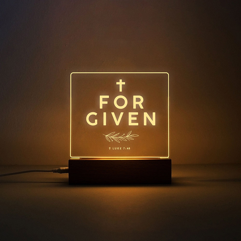 For Give Luke 4 18 Led Night Light - Bible Verse Led Light - New Home Gift - Gift For Christian