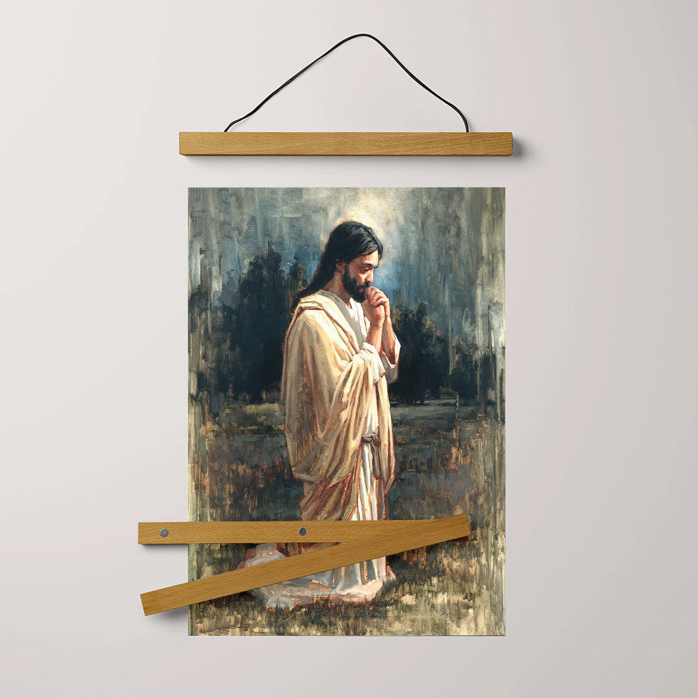 For Those Who Will Believe In Me Hanging Canvas Wall Art - Jesus Picture - Jesus Portrait Canvas - Religious Canvas