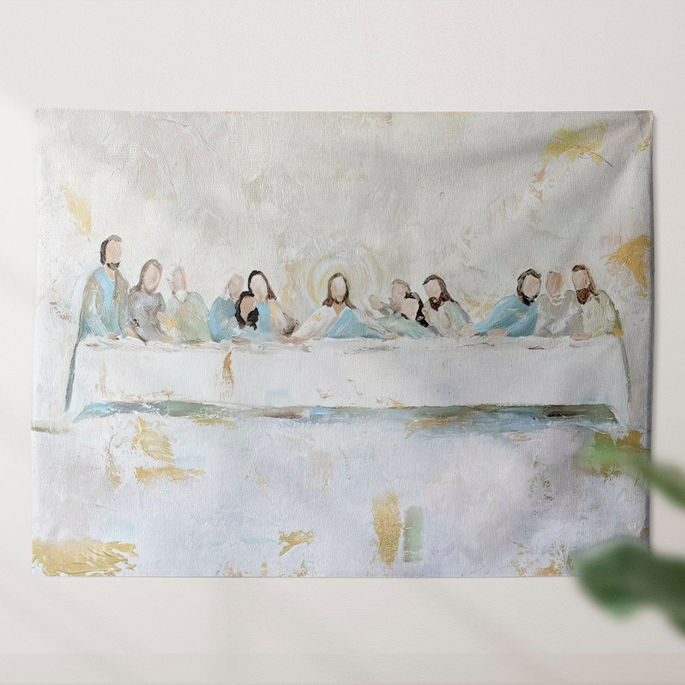Jesus Lord's Supper Tapestry - Christian Tapestry - Jesus Tapestry - Religious Wall Decor - Bible Tapestry - Christian Wall Tapestry - Ciaocustom