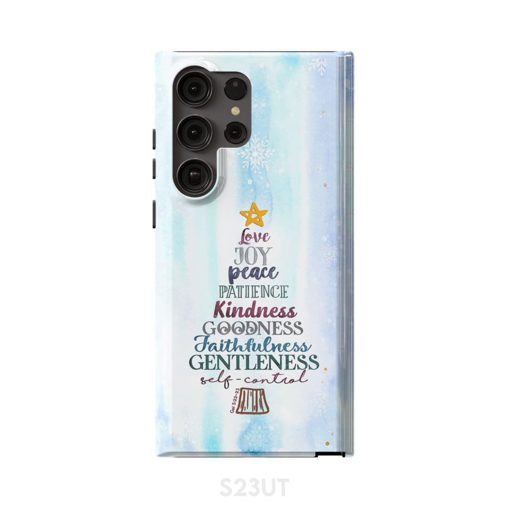 Fruit Of The Spirit Christmas Phone Case - Christian Christmas Gifts - Bible Verse Phone Cases Samsung
