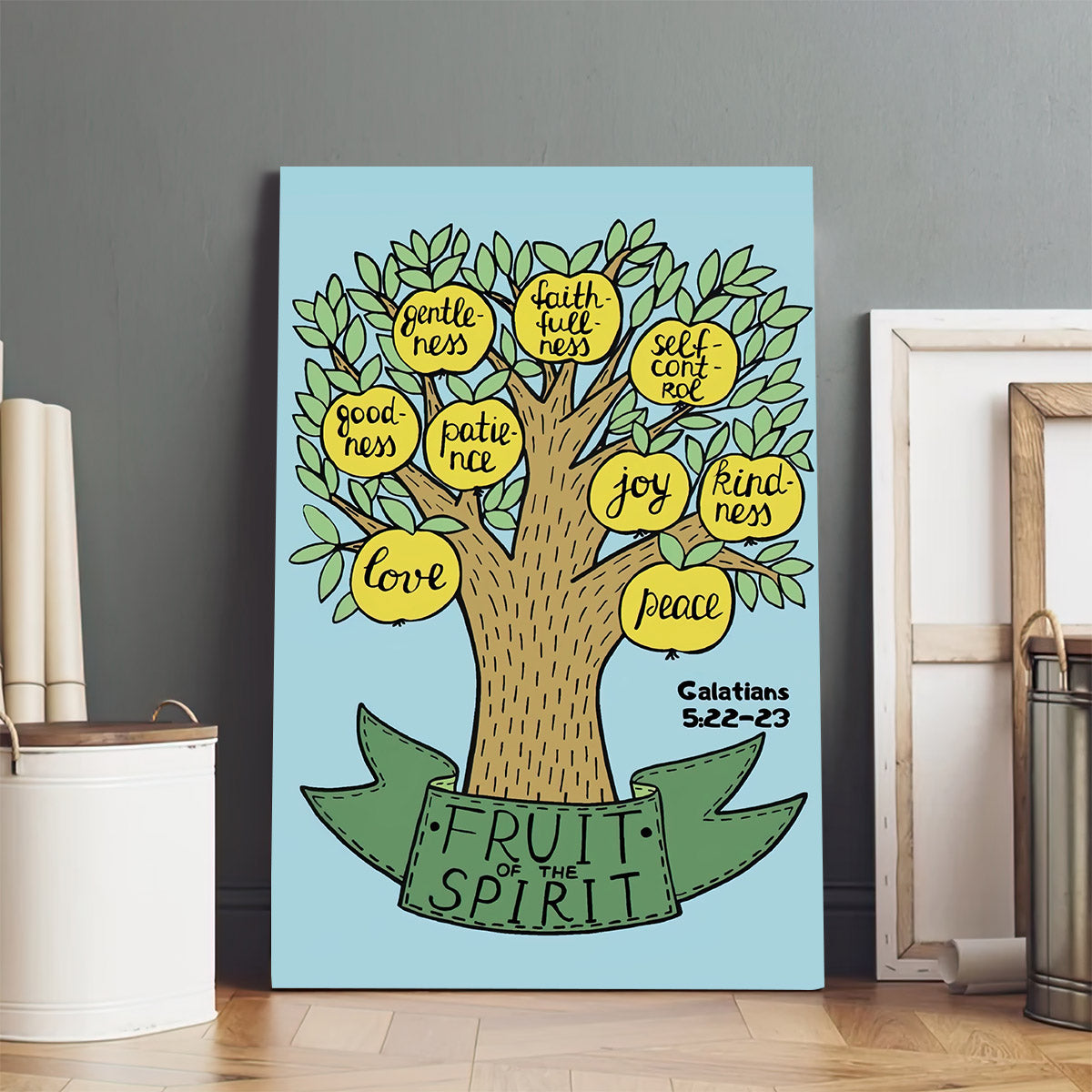Fruit Of The Spirit Wall Painting - Galatians 5 22-23 Art On Canvas