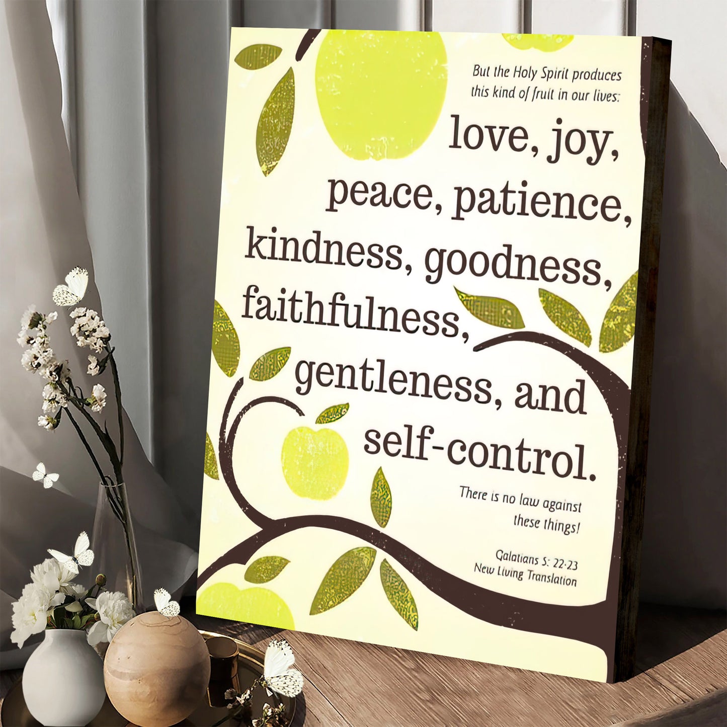 Fruit Of The Spirit Wall Paintings - Galatians 5 22-23 Hanging On Canvas #4