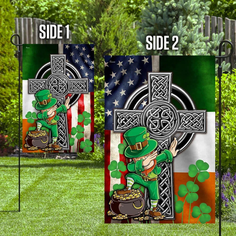 Funny Leprechaun St. Patrick's Day House Flag - St Patrick's Day Garden Flag - St. Patrick's Day Decorations