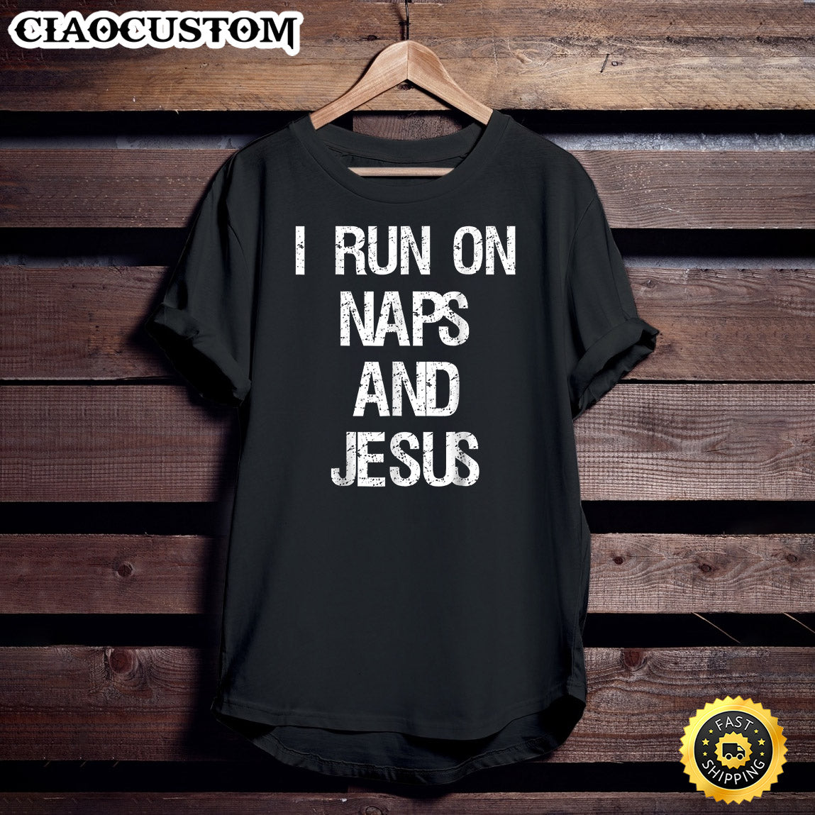 Funny Run On Nap & Jesus Christ Sayings Christian T-Shirt - Christian Shirt
