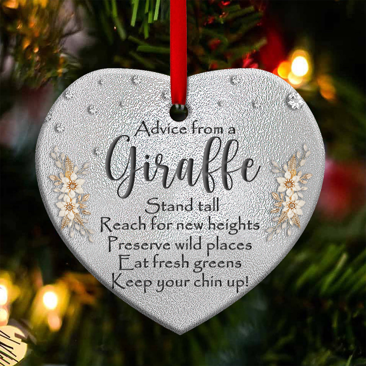 Giraffe Heart Ornament 1 - Christmas Ornament - Ciaocustom