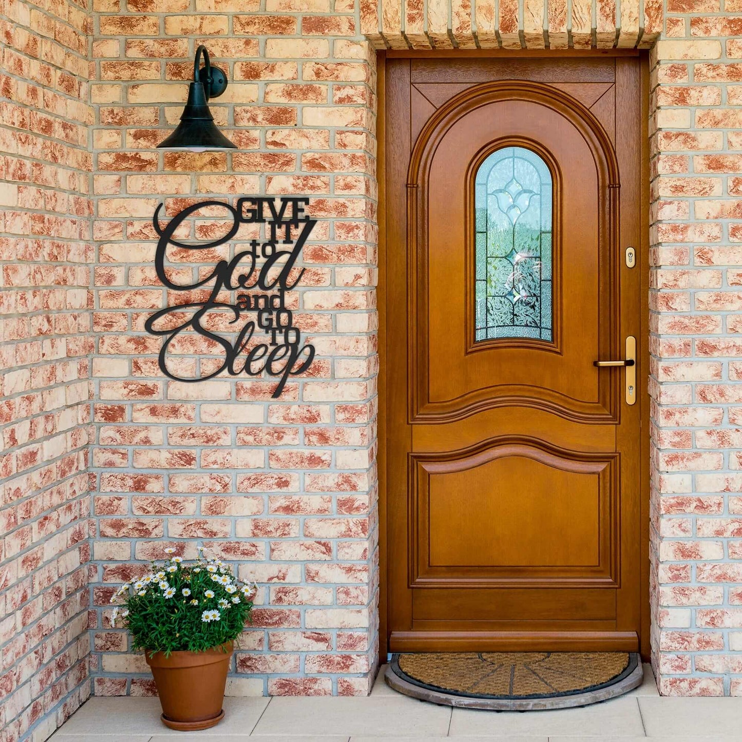 Give It To God Metal Sign 3 - Christian Metal Wall Art - Religious Metal Wall Decor