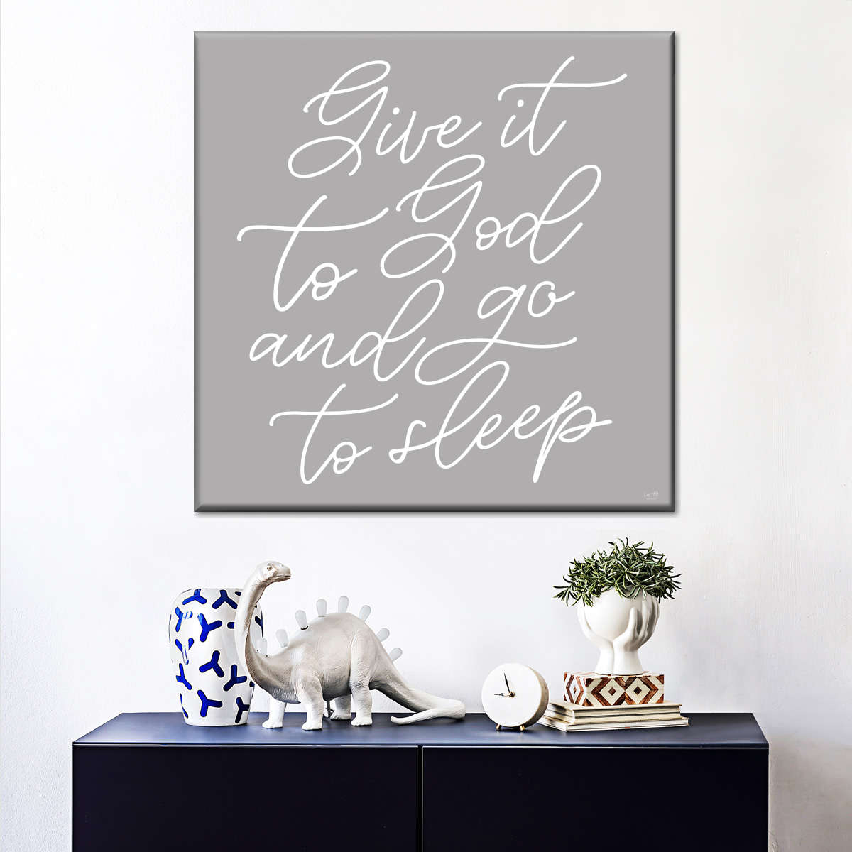 Give It to God Square Canvas Wall Art - Christian Wall Decor - Christian Wall Hanging