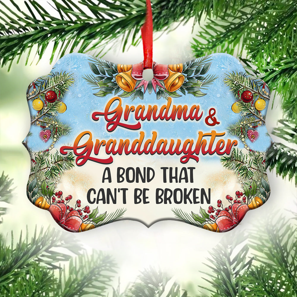 Gmg Grandma And Granddaughter A Bond That Cant Be Broken Metal Ornament - Christmas Ornament - Christmas Gift