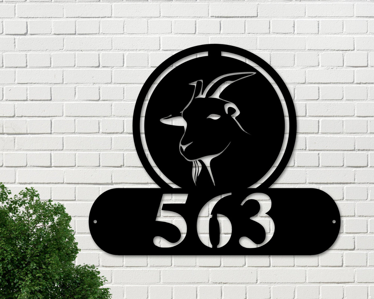 Goat Address Sign Goat Metal Sign Metal Farm Sign Goat Ranch Sign Address Signs House Number Plaque Address Plaque Metal Signs