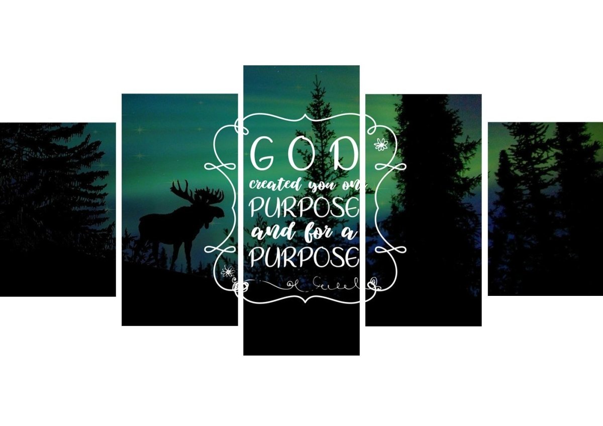 God Created You On Purpose And For A Purpose Wall Art Canvas Print - Christian Canvas Wall Art