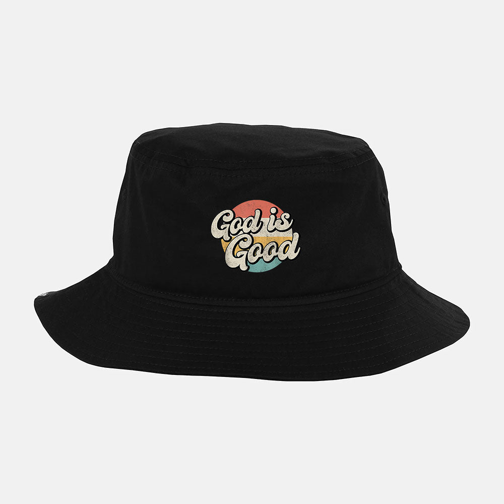 God Is Good Christian Dad Mom Faith Saying Vintage Bucket Hat