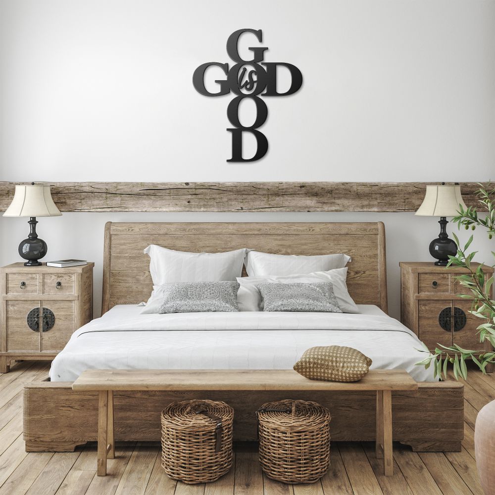 God Is Good Metal Sign - Christian Metal Wall Art - Religious Metal Wall Decor