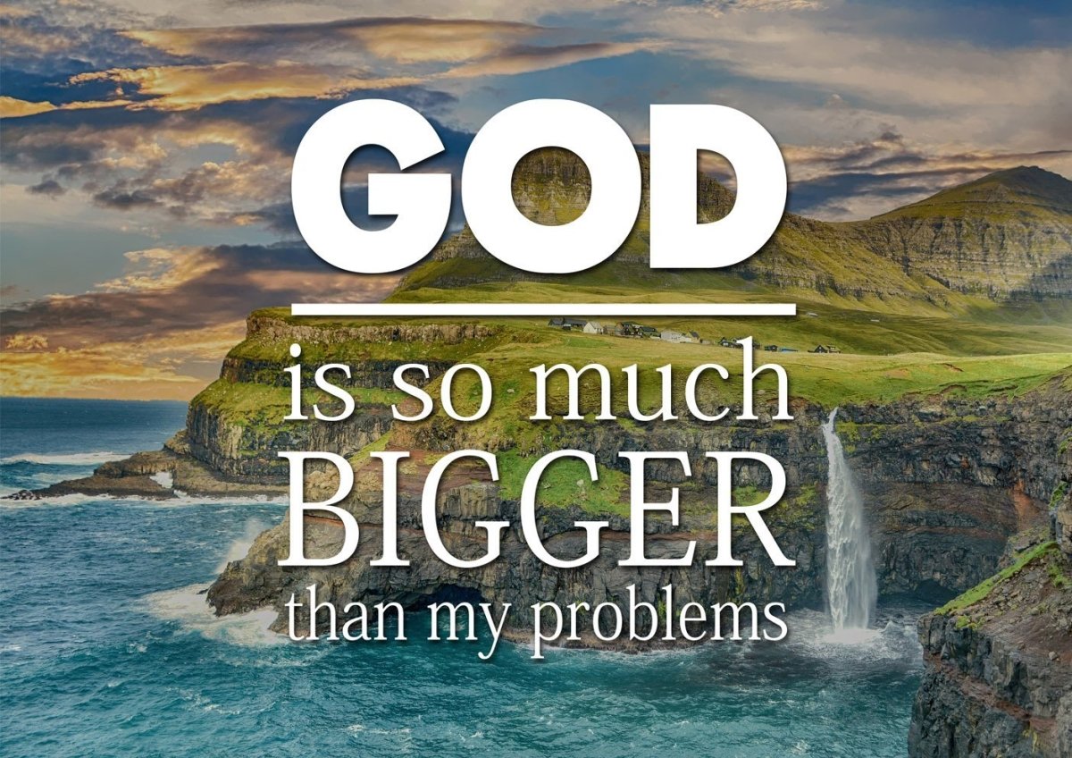 God Is So Much Bigger Than My Problems Wall Art Canvas Print - Christian Canvas Wall Art