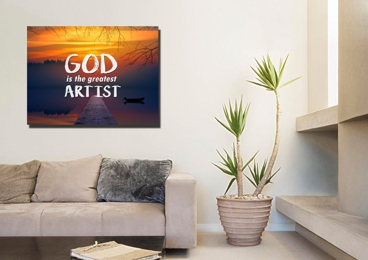 God Is The Greatest Artist Wall Art Canvas Print - Christian Canvas Wall Art