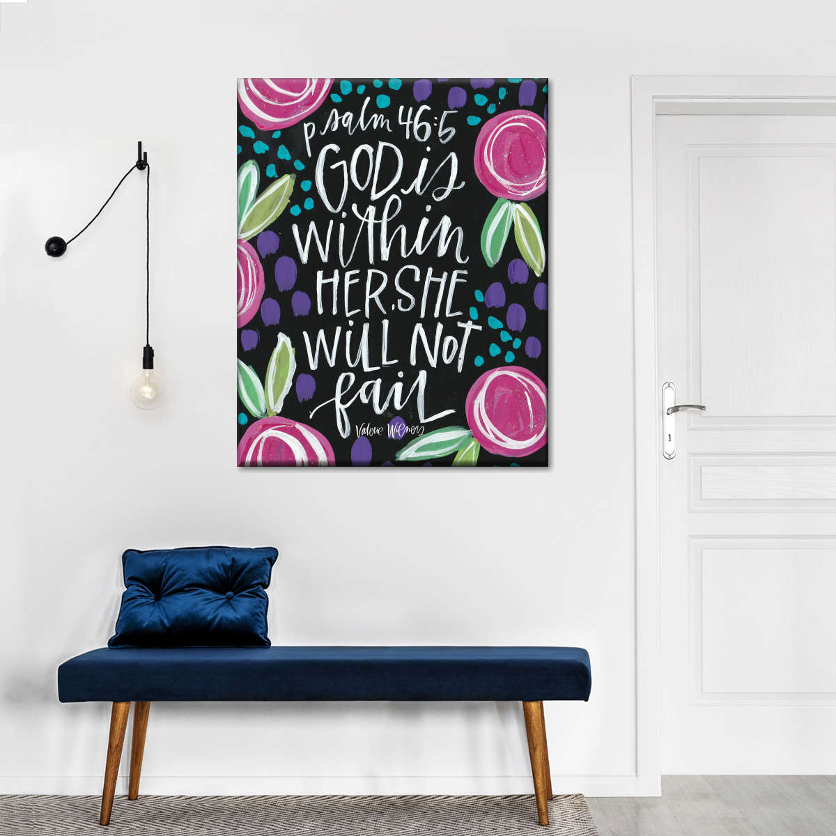God Is Within Psalm 46 5 Canvas Wall Art - Canvas Religious Wall Art - Christian Wall Decor Living Room