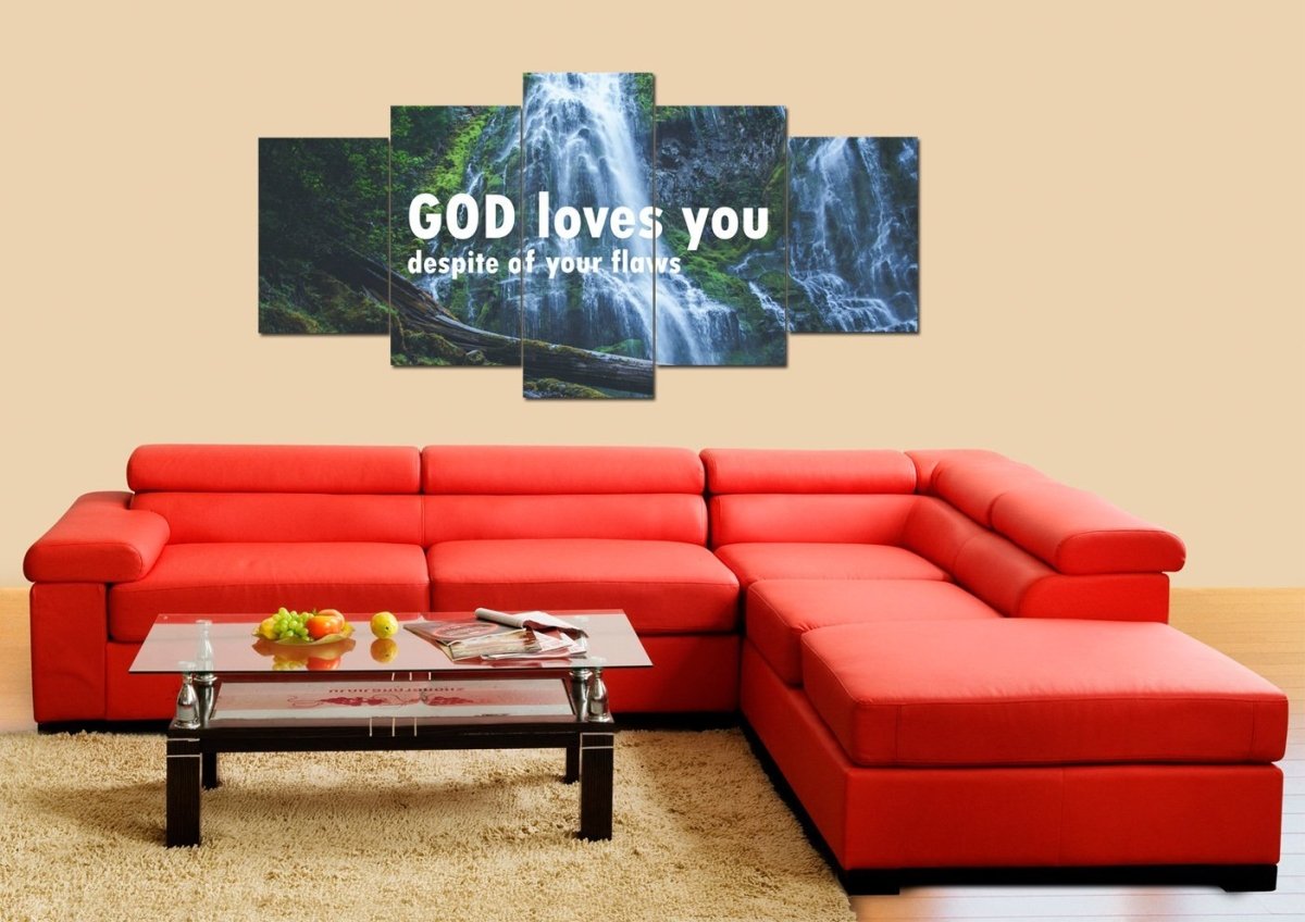 God Loves You Despite Of Your Flaws Wall Art Canvas Print - Christian Canvas Wall Art