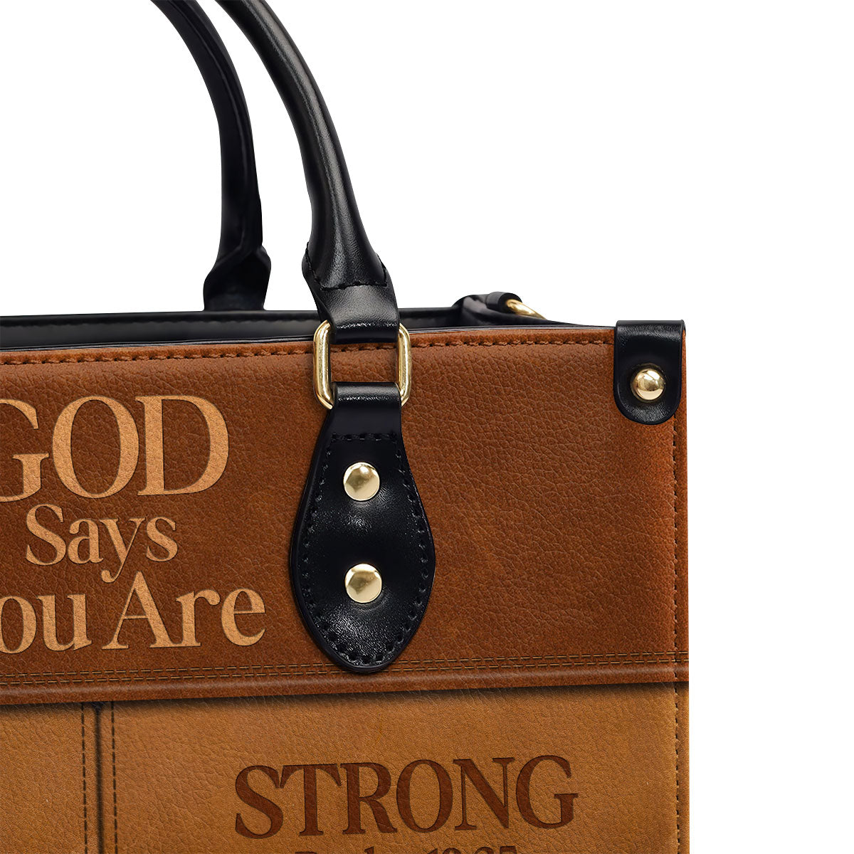 God Says I Am Religious Gift For Worship Friends Personalized Leather Handbag With Zipper
