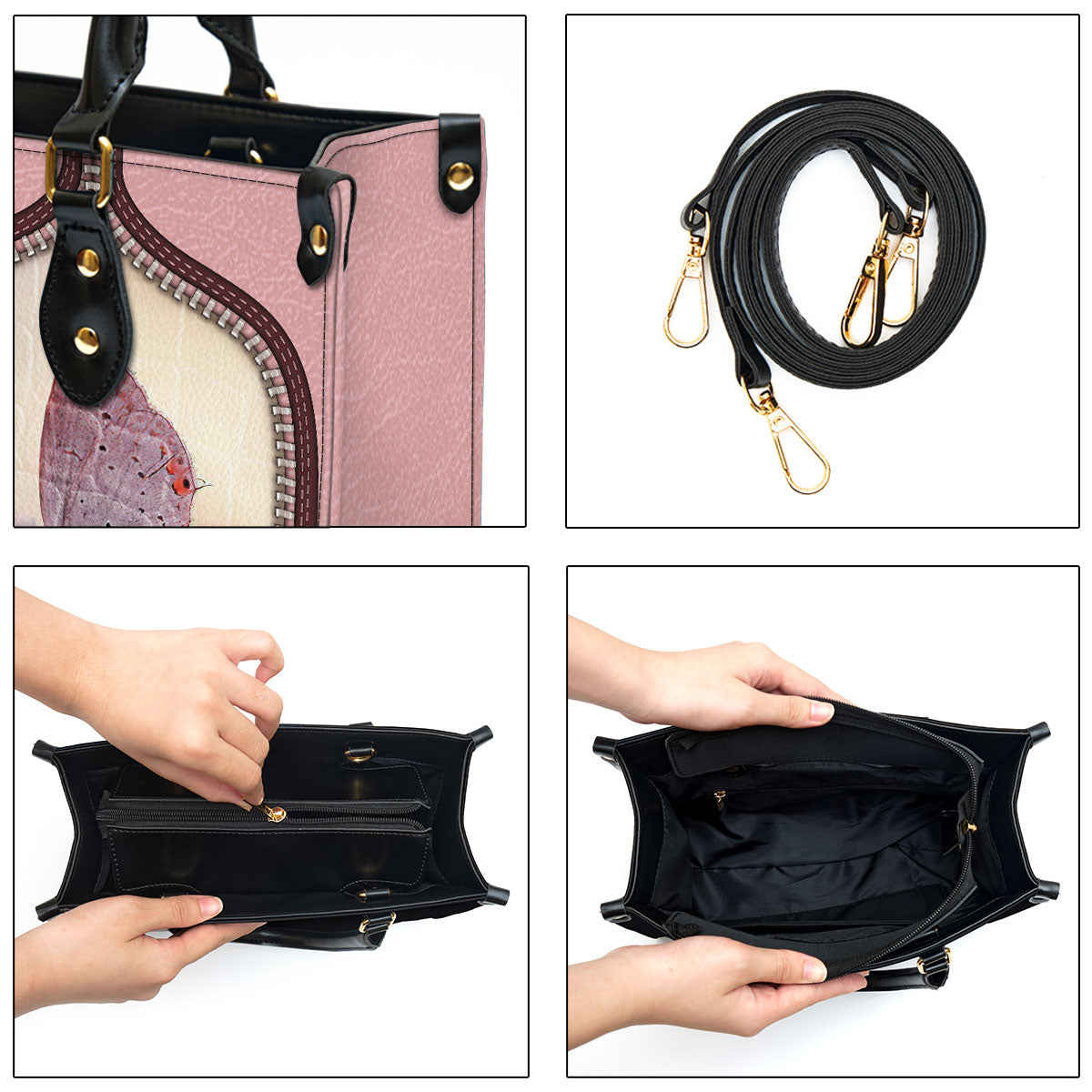 God Says You Are Beautiful - Lovely Butterfly Leather Bag - Christian Pu Leather Bags For Women