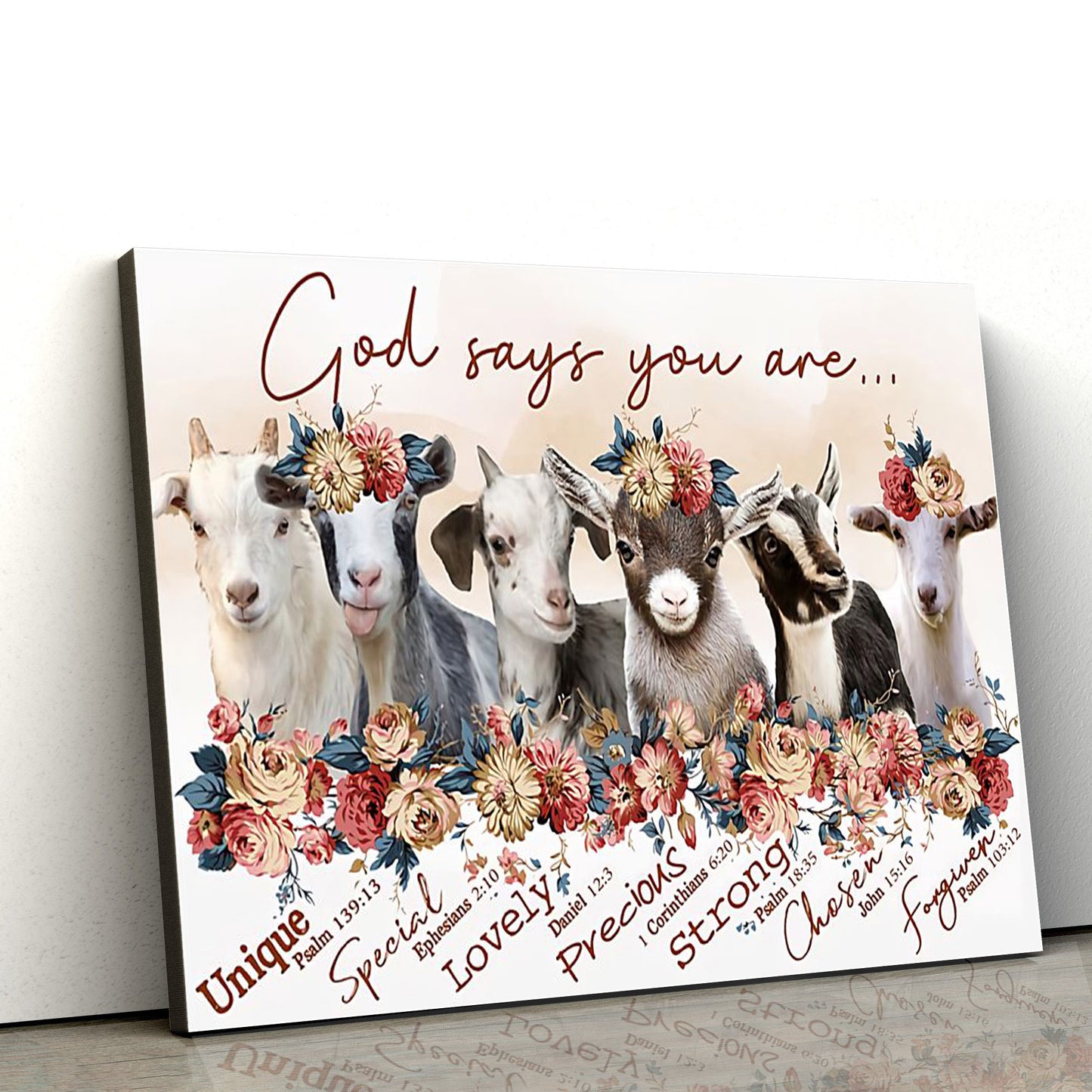 God Says You Are Cow Canvas Wall Art - Christian Canvas Wall Decor - Bible Verse Wall Art Canvas - Farmer Gift