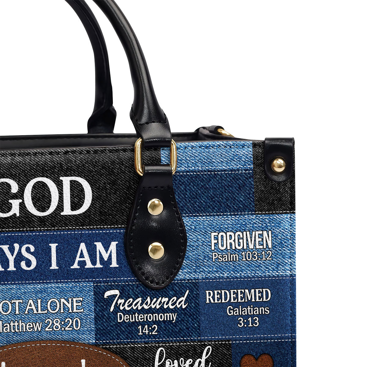 God Says You Are Personalized Leather Handbag With Zipper Gift For Her
