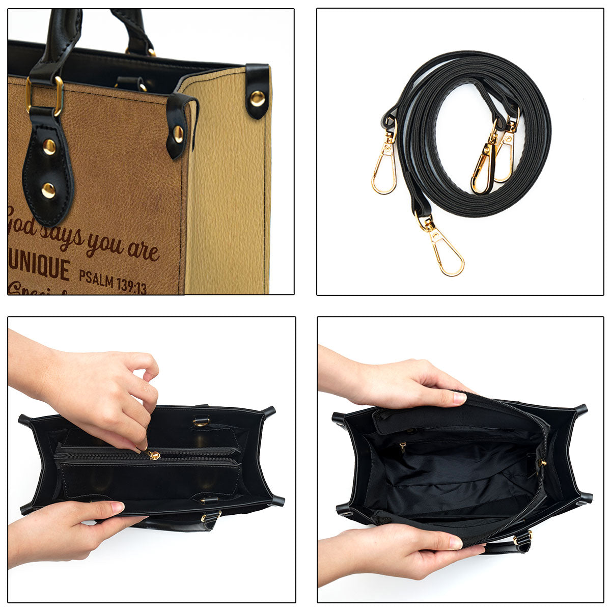 God Says You Are Unique - Beautiful Butterfly Leather Bag - Christian Pu Leather Bags For Women