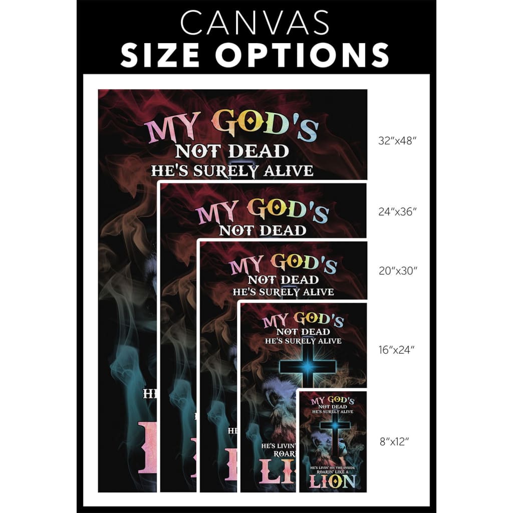 God's Not Dead He Surely Alive Canvas Wall Art - Christian Canvas Prints - Bible Verse Canvas