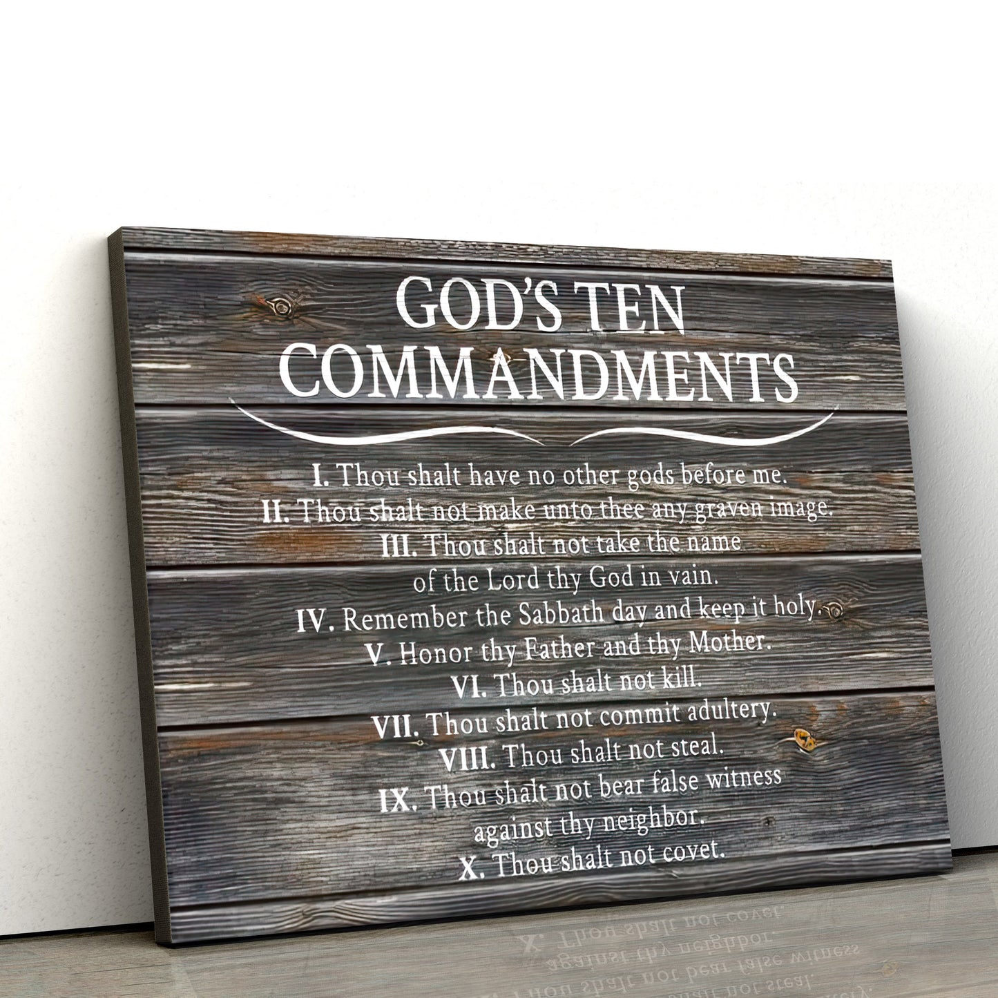 God's Ten Commandments Wall Art Canvas - Christian Wall Posters - Ciaocustom