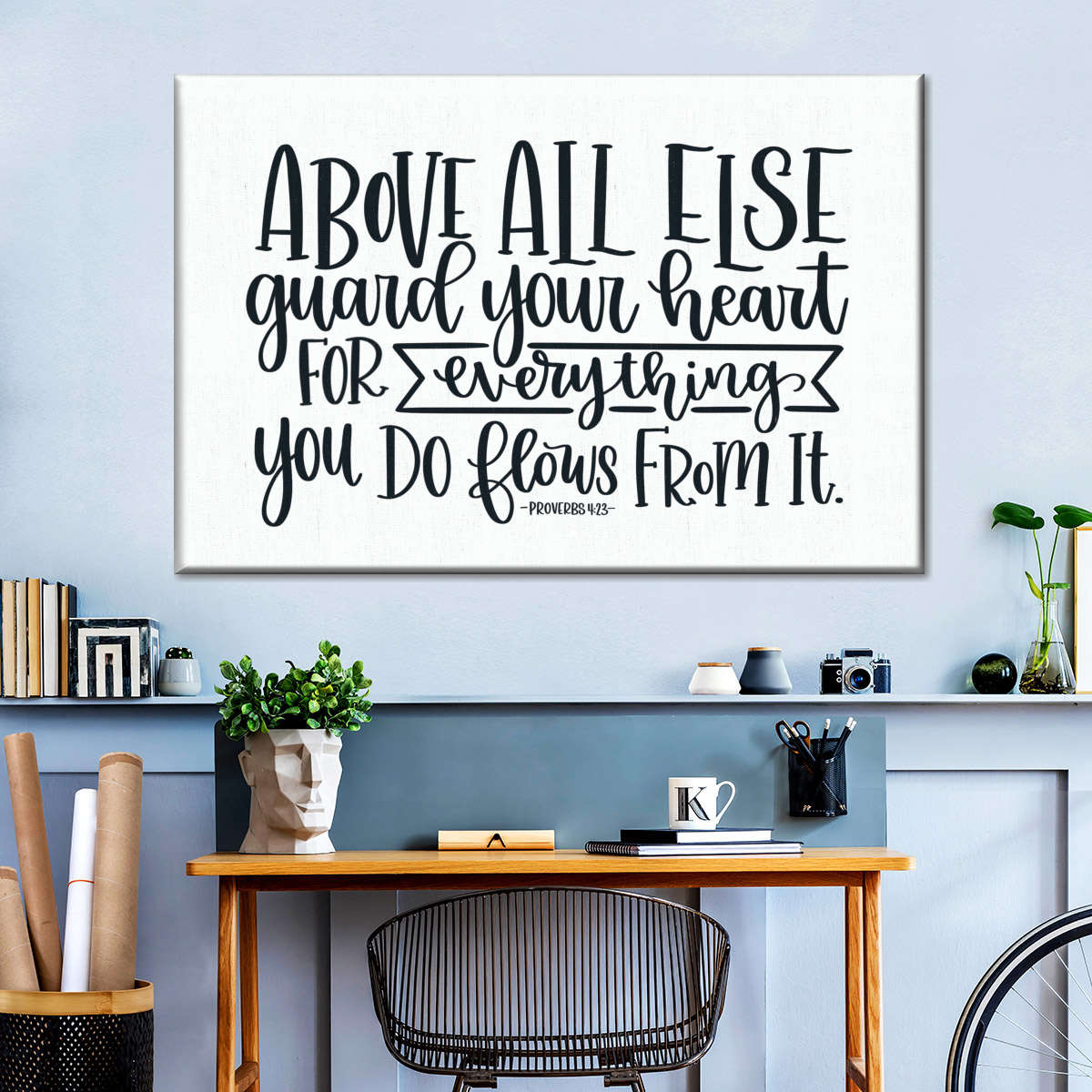 Guard Your Heart Canvas Wall Art - Christian Canvas Wall Art - Religious Wall Art Canvas