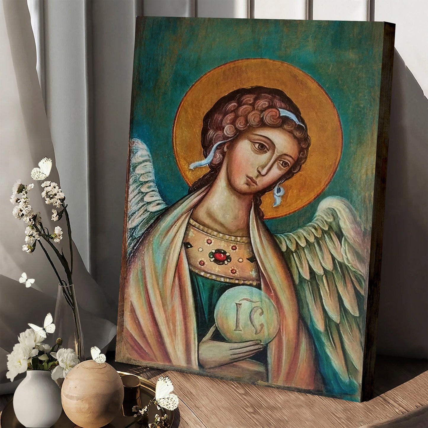 Guardian Angel Canvas Wall Art Decor - Catholic Canvas Wall Art - Religious Gift - Christian Wall Art Decor