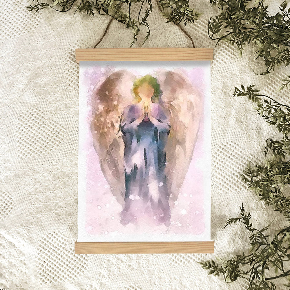 Guardian Angel Hanging Canvas Wall Art 2 - Catholic Hanging Canvas Wall Art - Religious Gift - Christian Wall Art Decor