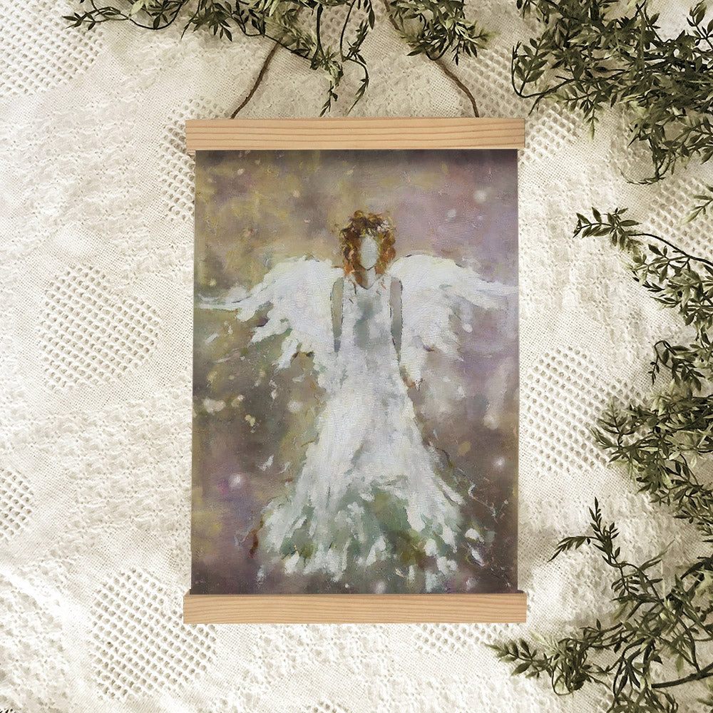 Guardian Angel Hanging Canvas Wall Art Prints Abstract - Catholic Hanging Canvas Wall Art - Religious Gift - Christian Wall Art Decor