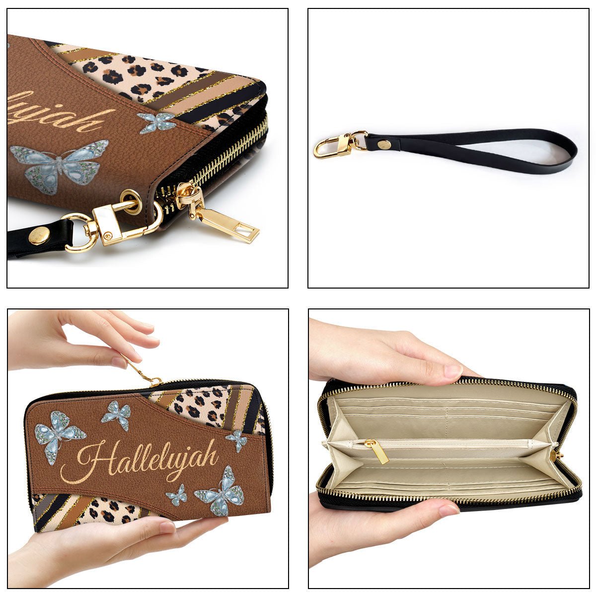 Hallelujah Clutch Purse For Women - Personalized Name - Christian Gifts For Women
