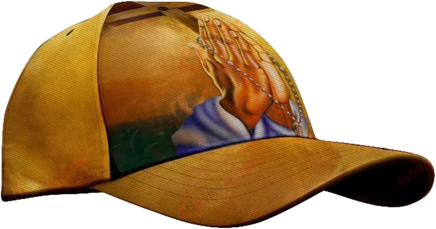 Hand Of God Pray Cross Baseball Cap - Christian Hats for Men and Women