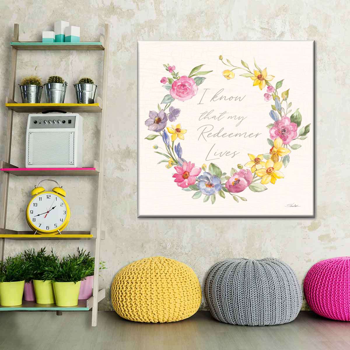 Happy Easter Redeemer Square Canvas Wall Art - Christian Wall Decor - Christian Wall Hanging