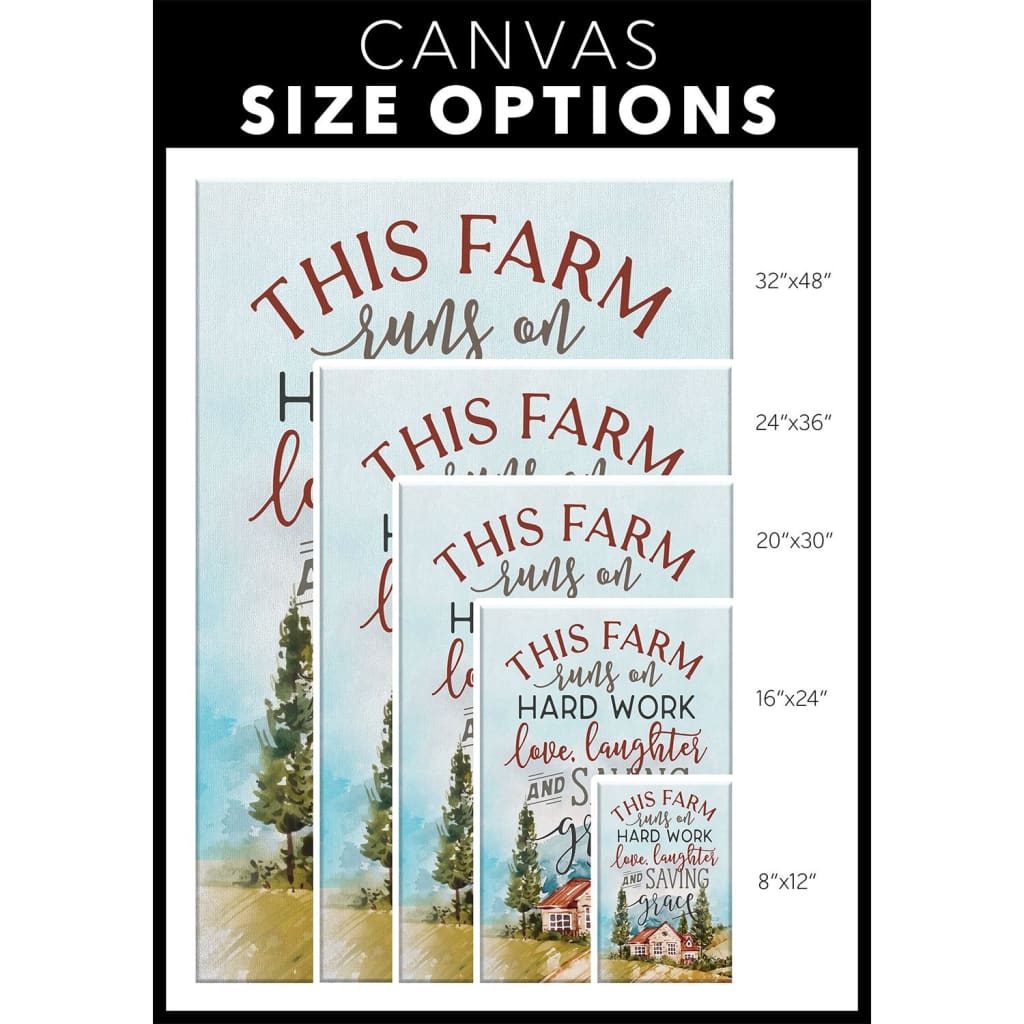 Hard Work Love Laughter And Saving Grace Canvas Wall Art - Christian Canvas Prints - Bible Verse Canvas