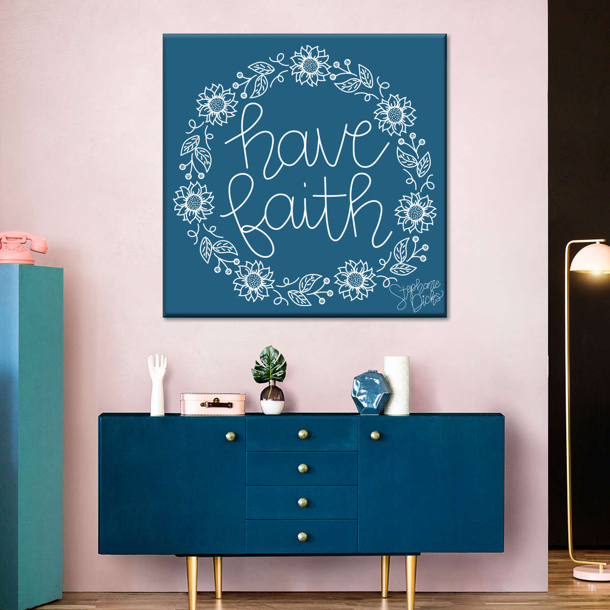 Have Faith I Square Canvas Wall Art - Christian Wall Decor - Christian Wall Hanging