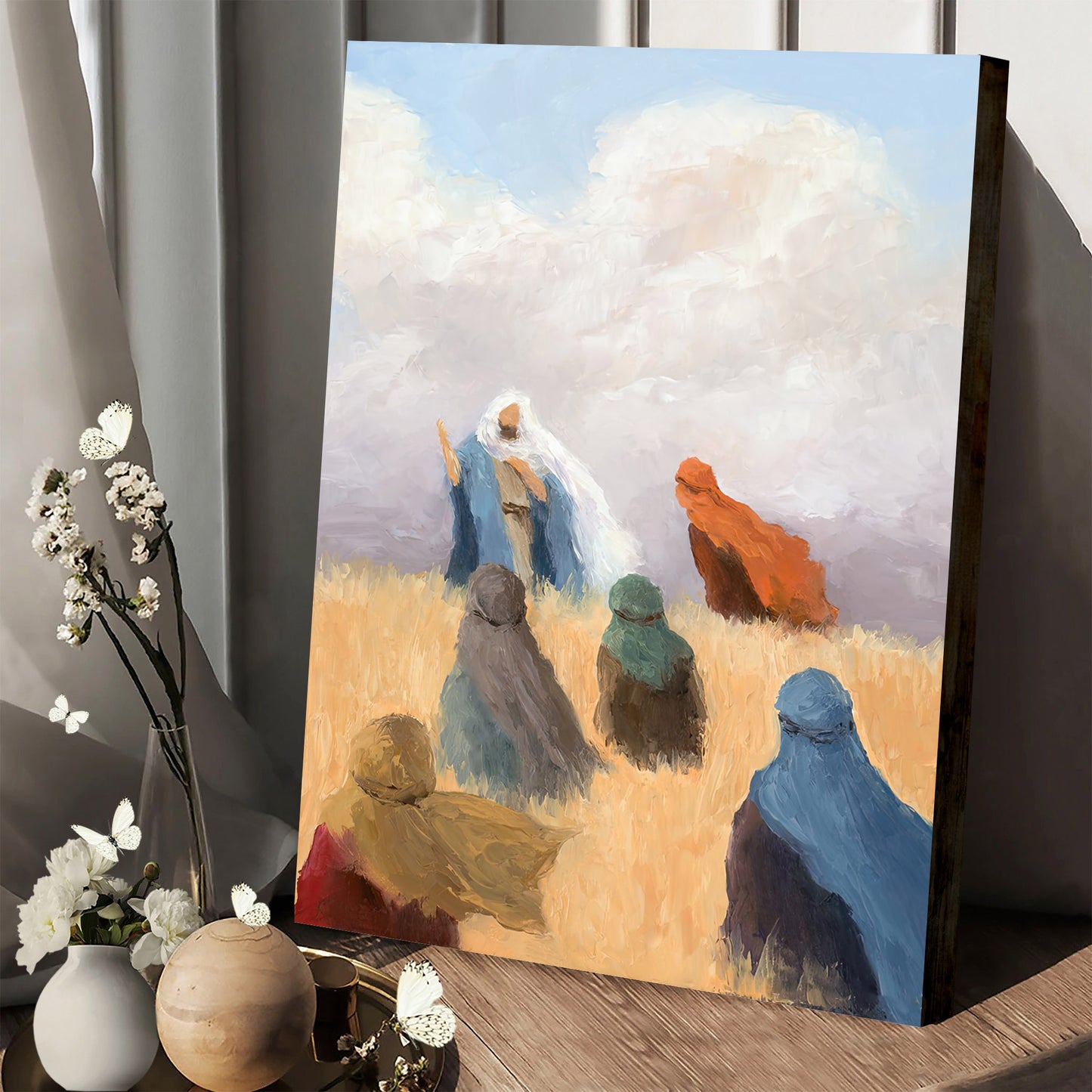 Jesus Teaches His Disciples Canvas Wall Art