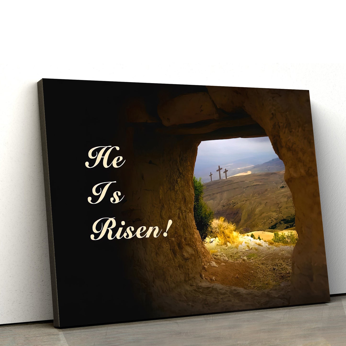 He Is Risen Easter Sunday Canvas Pictures - Easter Canvas - Christian Canvas Wall Art