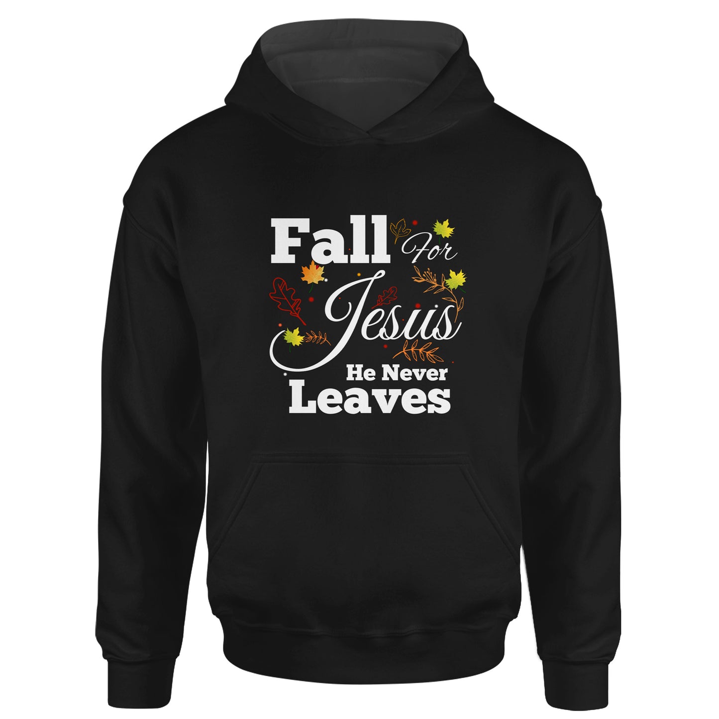 He Never Leaves Cute Jesus Christian Matching Youth Group Long Sleeve T-Shirt